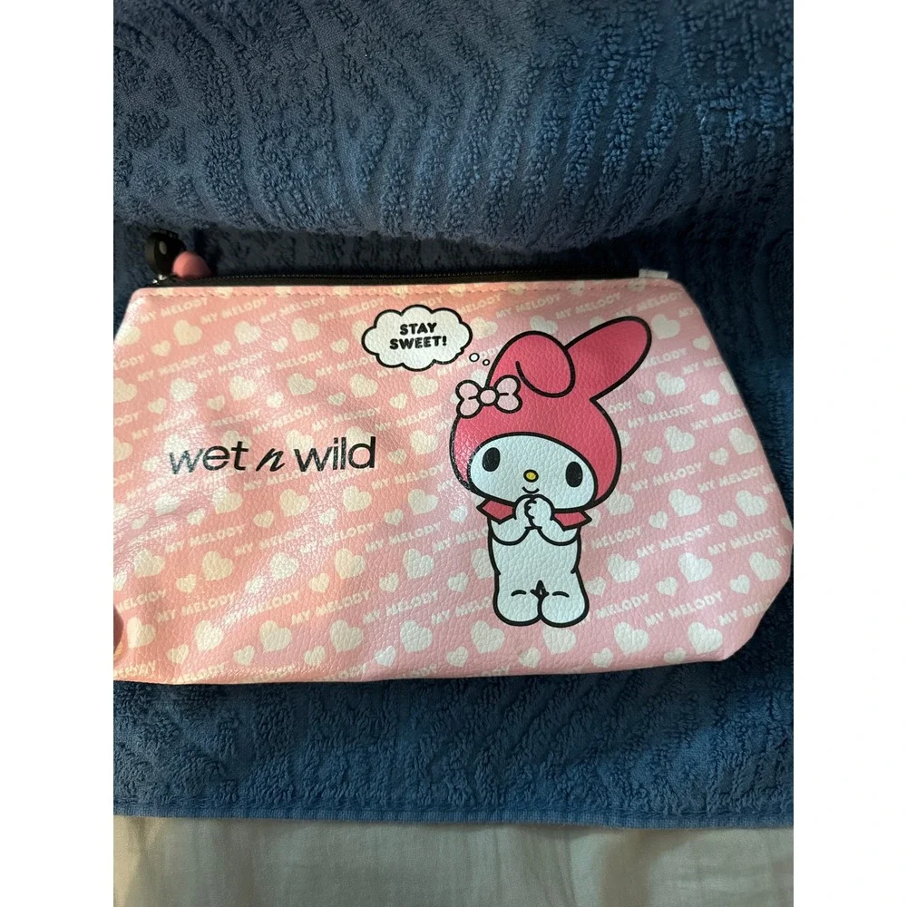 WET N WILD SANRIO MY MELODY & KUROMI COSMETIC BAG Reversed 2 Sided‎